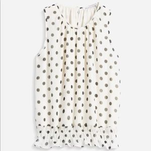 📣 Moving Sale!! ✨ Elastic Hem Dotted Top - Large